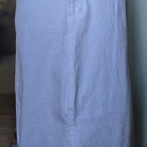 White Long Denim Skirt